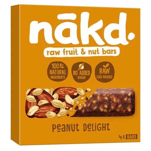 NAKD Peanut delight raw tyčinky z ovocia a arašidov 4 x 35 g