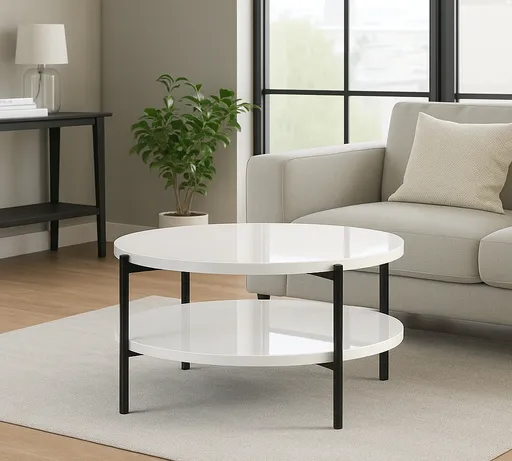 ArtGiB Konferenčný stolík SIGMA B SM-02 | biely lesk