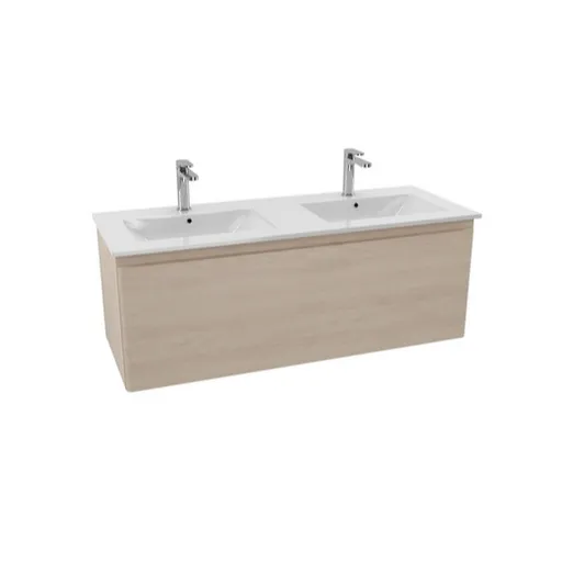 Kúpeľňová skrinka s dvojumývadlom Naturel Ancona 120x46 cm akácie ANCONA2120DV