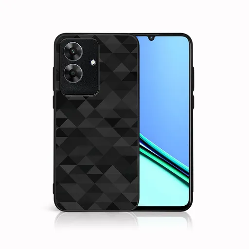 MY ART Ochranný kryt pre Realme Note 60 BLACK TRIANGLES (232)