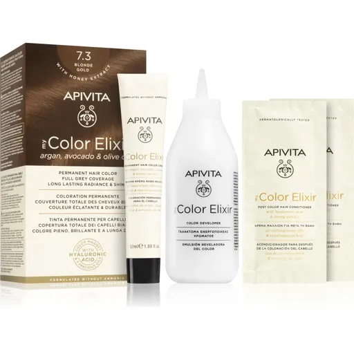 Apivita My Color Elixir farba na vlasy bez amoniaku odtieň 7.3 Blonde Gold 1 ks