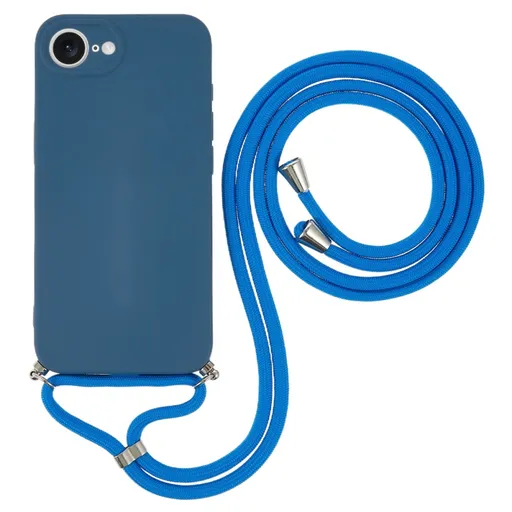 ROPE Kryt so šnúrkou Apple iPhone 16e tmavomodrý