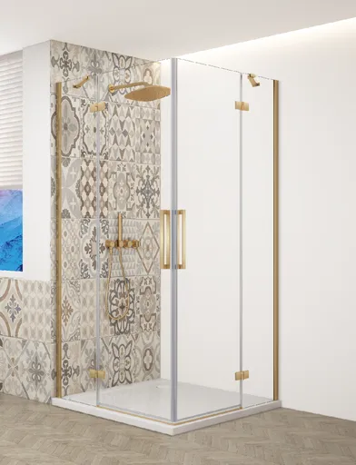 GELCO - TRINITY GOLD obdĺžnikový kút 800x1000 rohový vstup, číre sklo, GT2280-10C-G GT2280-10C-G