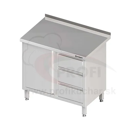 Pracovný stôl so zásuvkami - 1x otváracie dvere 900x600x850mm