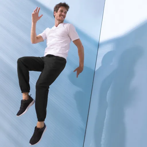 Nohavice z česaného moltonu s pružnými lemami