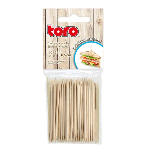 TORO Špáradlá 100 ks, 6,5 cm