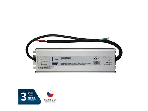 Zdroj spínaný pre LED 12V/200W  GETI LPV-200
