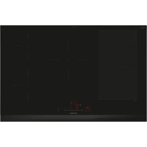Indukčná varná doska Siemens 80 cm čierna, inštalácia na pracovnú dosku s rámčekom EX875HVC1E