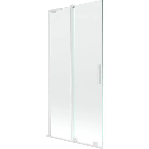 MEXEN/S - Velar L dvojkrídlová posuvná vaňová zástena 90 x 150, transparent, biela 896-090-003-01-20