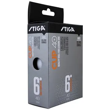STIGA CUP ABS biele 6 ks (7318688020351)