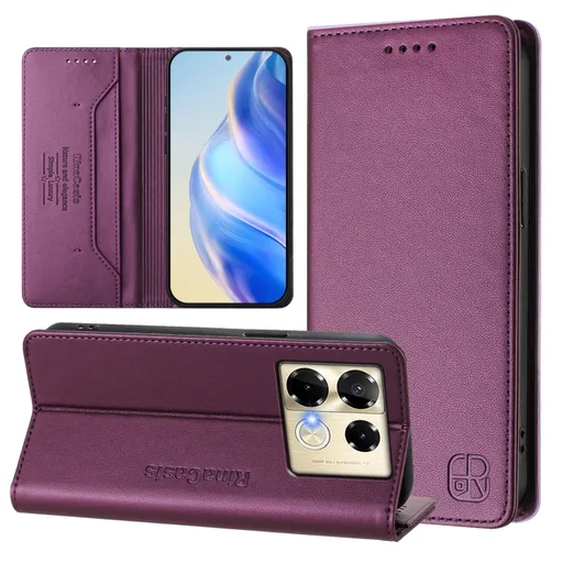 RINA Zaklápacie puzdro pre Infinix Note 40 Pro / 40 Pro+ 5G tmavofialové