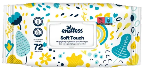 ENDLESS SOFT TOUCH - Detské vlhčené obrúsky (72 ks)