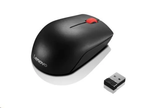 LENOVO myš bezdrôtová Essential Compact Wireless Mouse - 1000 DPI, Optical, USB, 3 tlačidlá, čierna
