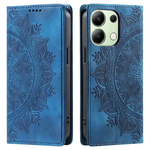 ART MANDALA Peňaženkový obal pre Xiaomi Redmi Note 13 modrý