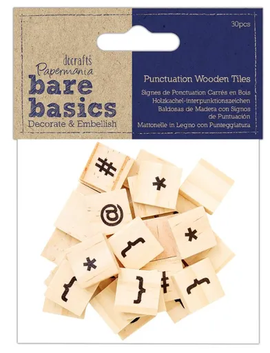 DOCRAFTS - Drevené dekorácie (znamienka) 30 ks