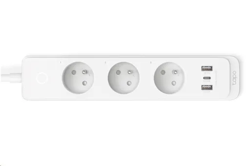 TP-Link Tapo P300 šikovný WiFi predlžovací kábel (3x230V, 2xUSB-A, 1xUSB-C, 2300W, 10A, 2, 4 GHz, BT)