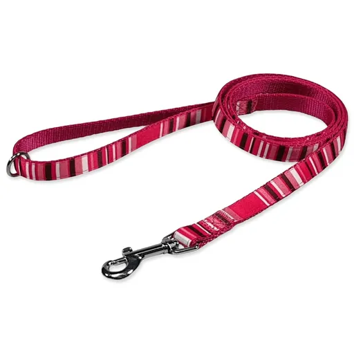 Vodítko BAF nylon prúžky ružové 2,5x150cm