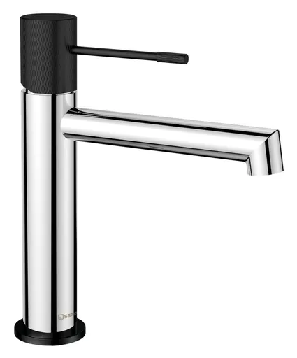 SAPHO - SOLARIS stojanková umývadlová batéria, chróm/čierna mat WD002CB