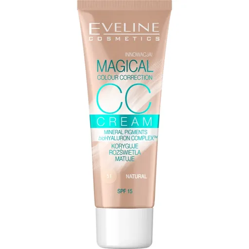 Eveline Cosmetics Magical Colour Correction CC krém SPF 15 odtieň 51 Natural 30 ml