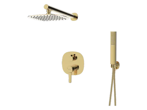 INVENA - Sprchová batéria, podomietková, 2F GLAMOUR zlatá TREND BS-02-0K9-V