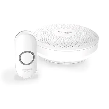 Honeywell DCR313N bezdrôtový zvonček, 150 m, 6 melódií, biely, dizajn. tlačidlo