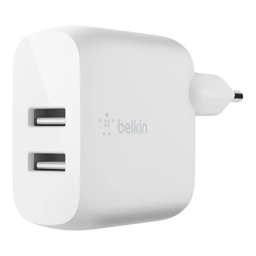 Belkin BOOST CHARGE™ Duálna 24W USB-A nástenná nabíjačka, biela
