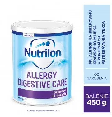 Nutrilon ALLERGY DIGESTIVE CARE, špeciálna mliečna výživa (od narodenia), 450g