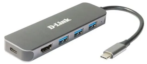 D-Link DUB-2333 USB-C Hub s HDMI a 3x USB3.0, mini docking station