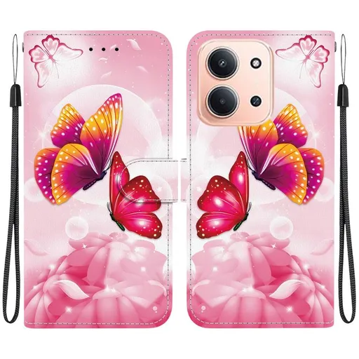 ART Peňaženkový kryt pre Xiaomi Redmi 15C / Redmi 15C 5G PINK BUTTERFLIES
