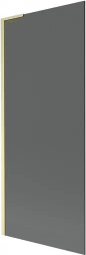 MEXEN/S - Next L vaňová zástena FIX 80 x 150, grafit, zlatá kartáčovaná 895-080-000-03-40-55