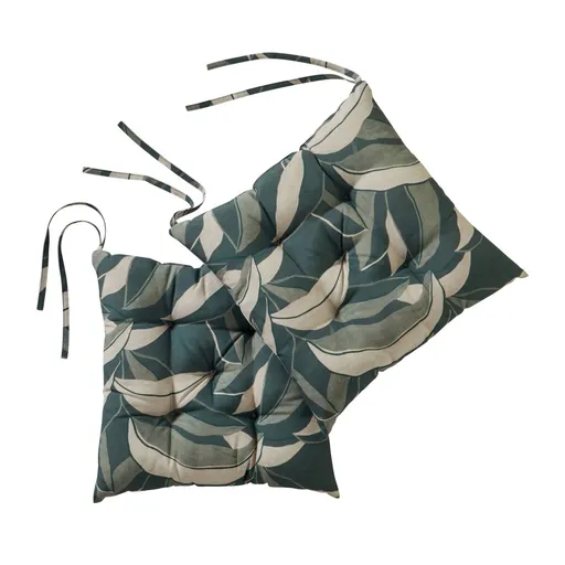 Súprava 2 sedákov na stoličku s potlačou listov