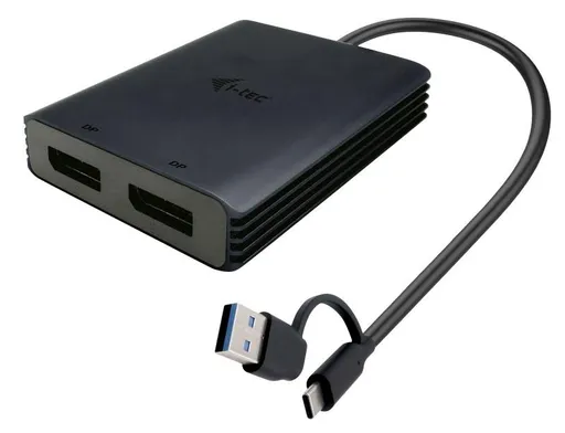 I-Tec USB-A/USB-C Dual 4K DP Video adaptér