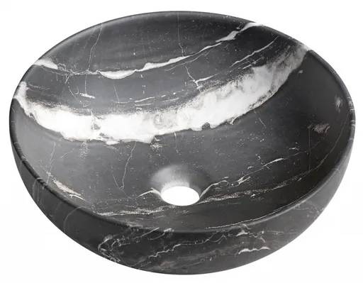 SAPHO - RONDANE keramické umývadlo na dosku priemer 41cm, carnico marmor AR435CM