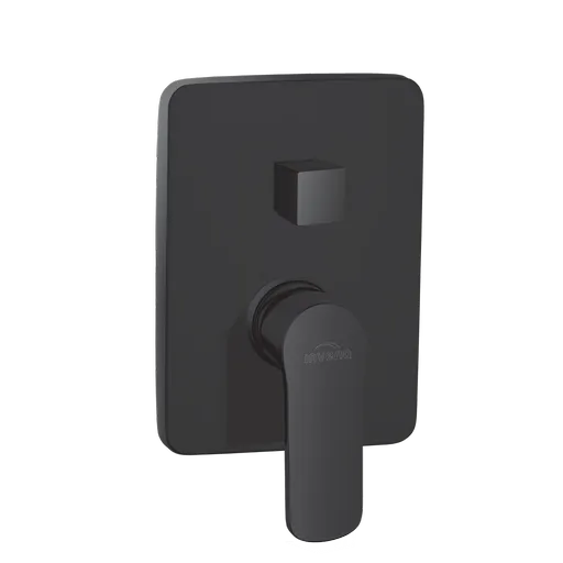 INVENA - 2-cestná nástenná batéria SIROS, square, čierna BP-90-4K2-A