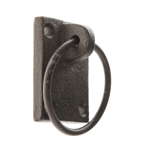 Liatinová úchytka Kruh čierna, 7 x 5,3 cm