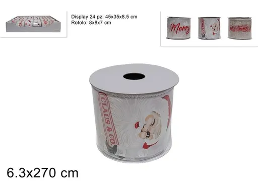 MAKRO - Stuha vianočná 6,3x270cm rôzne motívy