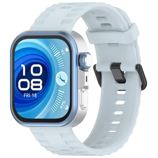 RIBBED Silikónový remienok pre Huawei Watch Fit 4 / Fit 4 Pro svetlomodrý