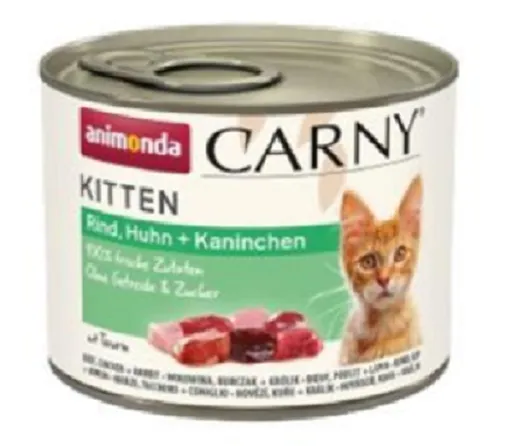 Animonda Carny Kitten hovädzie kura a králik 200 g