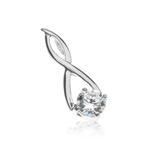 Prívesok zo striebra 925 - slza so slučkou a čírym zirkónom