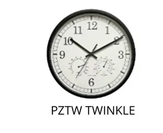 PLATINET NÁSTENNÉ GUĽATÉ HODINY TWINKLE, tichý mechanizmus, vlhkomer a teplomer