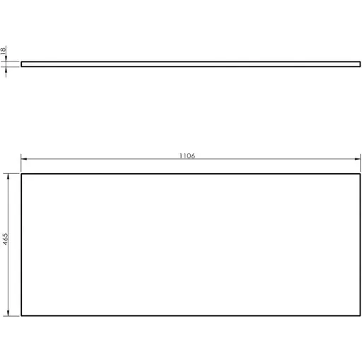 MEXEN - Uni vrchná doska 110, biela lesk 91AXX-1104-464-18-00