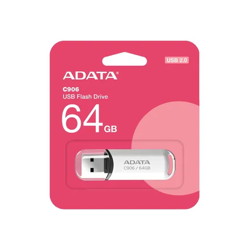 ADATA Flash Disk 64GB C906, USB 2.0, biela
