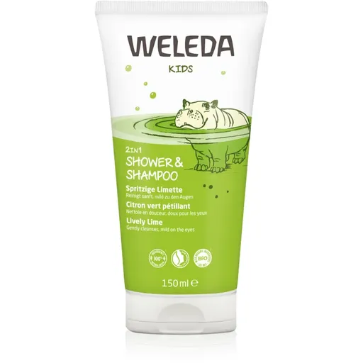 Weleda Kids Veselá limetka sprchový krém a šampón pre deti 2 v 1 150 ml