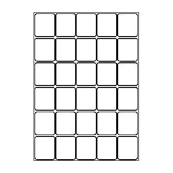 Samolepiace etikety 40 x 46 mm, 30 etikiet, A4, 100 listov