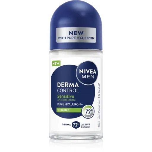 NIVEA MEN Derma Control Sensitive guličkový antiperspirant pre citlivú pokožku 50 ml