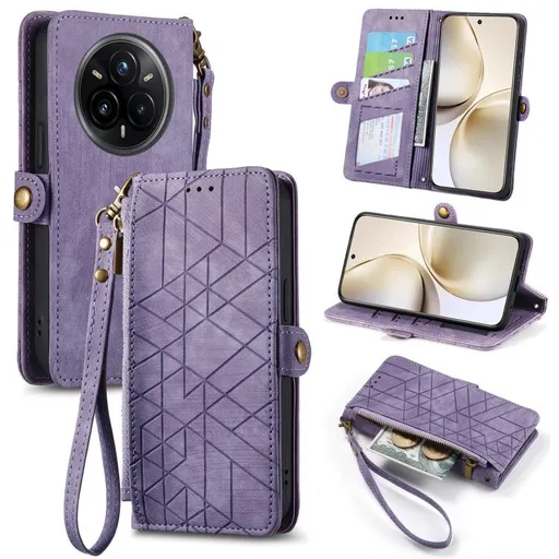 GEOM Peňaženkové puzdro pre Realme 14 Pro+ 5G fialové