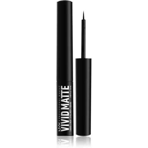 NYX Professional Makeup Vivid Matte tekuté linky na oči s matným efektom odtieň Black 2 ml