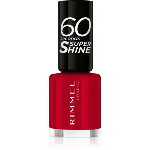 Rimmel 60 Seconds Super Shine lak na nechty odtieň 313 Feisty Red 8 ml