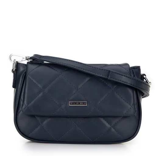 Dámska crossbody z ekokože s prešívaním granátová 29-4Y-609-7