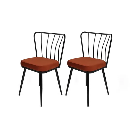 Súprava jedálenských stoličiek Yildiz Tile Red and Black, 2 ks, 2 ks